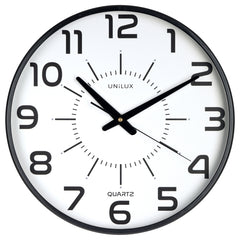 Unilux Unilux Maxi Pop Reloj de Pared - Pila Incluida - Numeros Grandes - Mecanismo Silencioso de Cuarzo - Color Negro