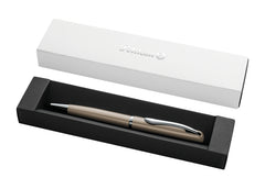 Pelikan Jazz Noble Boligrafo Retractil - Trazo de 1mm - Mecanismo de Giro - Recambio 337M Azul - Estuche de Regalo - Cuerpo Satinado - Color Pardo
