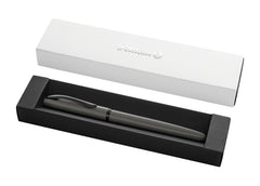 Pelikan Jazz Noble Pluma Estilografica - Punta M - Cuerpo Satinado con Detalles Cromados - Mecanismo de Cartucho Universal - Estuche de Regalo - Color Gris Oscuro