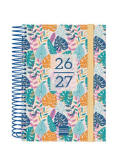 Finocam Secundaria Agenda Escolar 26/27 en Catalan - 1 Dia por Pagina - Formato 8Âº - 120x164mm - Tapas de Polipropileno - Papel de 80g/m2 - Espiral - Esquinas Microperforadas - Multicolor