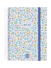 Finocam Secundaria Agenda Escolar 26/27 en Catalan - 1 Dia por Pagina - Formato 4Âº - 155x212mm - Tapas de Polipropileno - Papel de 80g/m2 - Espiral - Esquinas Microperforadas - Multicolor