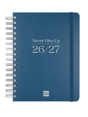 Finocam Cosmo Flex Agenda Escolar 26/27 en Catalan - 1 Dia por Pagina - Formato 4Âº - 155x212mm - Tapas de Polipropileno - Papel de 80g/m2 - Espiral - Esquinas Microperforadas - Color Azul