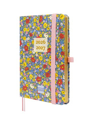 Finocam Minimal Agenda de Tapa Dura Internacional - 18 Meses - Semana Vista Horizontal - Formato M3 - 100x150mm - Papel Crema de 80g/m2 - Bolsillo Interior - Cierre con Goma - Multicolor