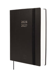 Finocam Mara Agenda de Tapa Flexible Internacional - 18 Meses - 1 Dia por Pagina - Formato Y4 - 120x170mm - Papel de 80g/m2 - Esquinas Microperforadas - Cierre con Goma - Color Negro