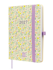 Finocam Capri Agenda de Tapa Blanda - 16 Meses - Semana Vista Horizontal - Formato F4 - 118x168mm - Papel de 80g/m2 - Bolsillo Interior - Cierre con Goma - Multicolor