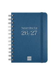 Finocam Cosmo Flex Agenda Escolar 26/27 - Semana Vista Horizontal - Formato 8Âº - 120x169mm - Tapas de Polipropileno - Papel de 80g/m2 - Espiral Metalica - Esquinas Microperforadas - Color Azul