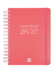 Finocam Cosmo Flex Agenda Escolar 26/27 - 1 Dia por Pagina - Formato 4Âº - 155x212mm - Tapas de Polipropileno - Papel de 80g/m2 - Espiral Metalica - Esquinas Microperforadas - Color Rojo