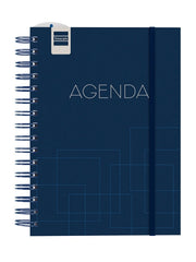 Finocam Institut Agenda Escolar 26/27 - Semana Vista Vertical - Formato 4Âº - 155x215mm - Tapas de Polipropileno - Papel de 90g/m2 - Espiral Metalica - Color Azul Marino