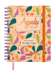Finocam Talkual Agenda Escolar 26/27 - 1 Dia por Pagina - Formato 4Âº - 155x217mm - Tapa Dura - Papel de 80g/m2 - Espiral Metalica - Multicolor