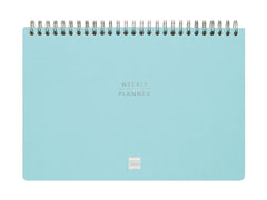 Finocam Haiku Planificador sin Fechar - Internacional - Semana Vista Vertical - 240x165mm - Tapa Dura - Papel de 95g/m2 - 57 Semanas - Espiral Metalica - Color Azul