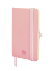 Finocam Nexo Cuaderno de Tapa Blanda - 72 Hojas - 90x150mm - Papel Crema de 80g/m2 - Bolsillo Interior - Cierre con Goma - Portaboligrafo - Hojas Microperforadas - Color Rosa
