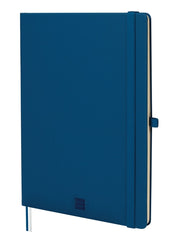 Finocam Nexo Cuaderno de Tapa Dura - 72 Hojas - Formato B5 - 176x250mm - Papel Crema de 80g/m2 - Liso - Bolsillo Interior - Cierre con Goma - Hojas Microperforadas - Color Azul Marino
