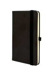 Finocam Class Cuaderno de Tapa Dura - 96 Hojas - 100x150mm - Papel Crema de 80g/m2 - Liso - Bolsillo Interior - Cierre con Goma - Hojas Microperforadas - Color Negro