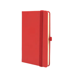 Finocam Class Cuaderno de Tapa Dura - 96 Hojas - 100x150mm - Papel Crema de 80g/m2 - Liso - Bolsillo Interior - Cierre con Goma - Hojas Microperforadas - Color Rojo