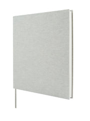 Finocam Jazz Libro de Visitas para Firmar - 80 Hojas - 250X250mm - Papel Marfil de 120g/m2 - Cubierta de Tejido de Encuadernacion - Color Gris