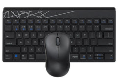 Rapoo 8000M Pack Teclado Compacto + Raton Inalambricos - Bluetooth y 2.4GHz -  Raton 1300 DPI - Autonomia hasta 12 Meses - Color Negro