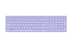 Rapoo E9800M Teclado Compacto Ultafino Inalambrico - Bluetooth y 2.4GHz - Base de Aluminio - Bateria Recargable Ecologica - Color Purpura