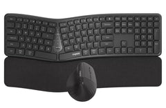 Rapoo 8810ME Pack Teclado + Rato Inalambricos - DiseÃ±o Ergonomico - Bluetooth y 2.4GHz -  Raton 1600 DPI - Bateria Recargable Ecologica - Autonomia hasta 9 Meses - Color Negro