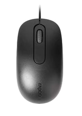 Rapoo N200 Raton USB - 3 Botones - 1600 DPI - Plug & Play - Color Negro