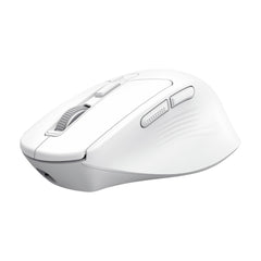 Trust Niven Raton Inalambrico de 7 Botones - Ajustable hasta 3200dpi - Bluetooth - Recargable - Indicadores LED - Clic Silencioso - Receptor USB-C - Multidispositivo - 44x73x110mm - Color Blanco