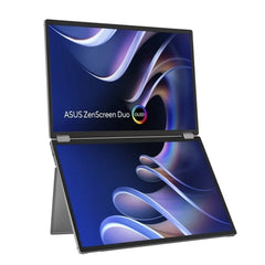 Asus ZenScreen Duo Monitor 14" OLED WUXGA 60Hz - Panel Brillante Dual Screen - Respuesta 1ms - HDMI, USB-C  - Color Plata