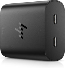 HP Cargador USBâ€‘C GaN 65W - 2 Puertos Carga Simultanea - DiseÃ±o Compacto y Ligero - Color Negro