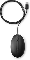 HP 320M Raton Laser USB - Sensor 1200 DPI Ajustable - DiseÃ±o Ambidiestro Ergonomico - 3 Botones con Rueda de Desplazamiento - Plug & Play - Color Negro