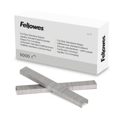 Fellowes Caja de 5000 Grapas - Formato 24/8 - 156 Grapas por Tira - Punta de Cincel - Color Plateado