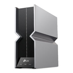 TP-Link RE800BE Repetidor WiFi 7 Tribanda BE19000 - Velocidad 19Gbps - 8 Antenas Internas - Configuracion Sencilla con WPS o App - MLO - Ethernet - Color Negro y Gris