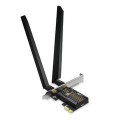 TP-Link Archer TBE552E Adaptador de Red PCI - Indicador LED - Bluetooth - Velocidad 9.3Gbps - WiFi 7 Tribanda - 2 Antenas Multidireccionales - Seguridad Avanzada - Color Negro