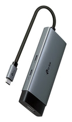 TP-Link UH5020C Hub 5 en 1 - HDMI 4K - 2xUSB-C - 2xUSB-A - Cable USB-C de 18cm - Plug and Play - Aluminio - Color Negro y Gris