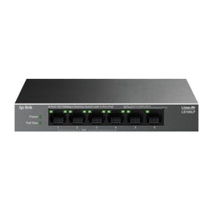 TP-Link LS106LP LiteWave Switch 6 Puertos RJ45 100Mbps - No Administrado - 4x PoE - Recuperacion Automatica - Carcasa Metalica - Color Negro