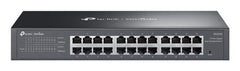 TP-Link Omada ES224G Switch 24 Puertos RJ45 1Gbps - Negociacion Automatica - Plug and Play - Soporta QOS - Conmutacion hasta 48Gbps - Color Negro