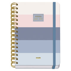 Dohe Premium Donna Agenda Escolar 26/27 - Formato A5 - Semana Vista - Papel Offset Ahuesado 80g - Cubierta de Carton Plastificado - Espiral Metalica Doble - Goma - 15x21x2cm - Multicolor
