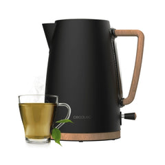 Cecotec ThermoSense 200 Woody Hervidor de Agua - 2200W - Capacidad de 1.7L - Acero Inoxidable - Filtro Antical - Base 360Âº - Ventana de Visualizacion - Color Negro