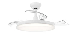 Philips Tynl Retractable Fan Ceiling Ventilador de Techo con Luz LED Hasta 5500K - Aspas Retractiles - 35W Ventilador + 28W Luz - Mando a Distancia - Color Blanco