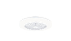 Philips Amigo Flat Fan Ceiling IR RD Ventilador de Techo con Luz LED Hasta 6500K - Aspas Integradas - 25W Ventilador + 60W Luz  - Sparkle - Mando a Distancia - Color Blanco