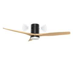 Energy Sistem SoundAir Speaker Ventilador de Techo con Luz - Motor DC - Altavoz 5W - Modo Sleep y Modo Breeze - Luz LED 1800lm con 3 Tonos de Temperatura - Mando a Distancia - Color Negro/Madera