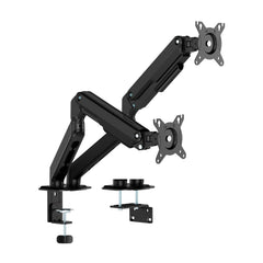 Aisens Soporte de Mesa Eco con Contrapeso Giratorio e Inclinable para Monitor/TV de 17-32" - 2 Brazos y 3 Pivotes - Peso mÃ¡ximo 9Kg - Color Negro