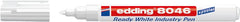 Edding 8046 Rotulador Permanente Industrial - Punta Redonda 1-3mm - Tinta Opaca - Resistente al Desgaste, Roce y Luz - Color Blanco