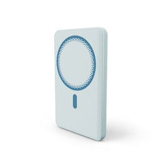 Energy Sistem Magnetic Powerbank Inalambrico Magnetico 5000 mAh - 15W Carga Inalambrica, 20W por Cable - Carga Inteligente y Rapida - Carga Simultanea - Sensor NTC - USB-C - Color Azul