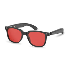Energy Sistem Night Mode Music Gafas Bluetooth - Filtro Anti Luz Azul y Proteccion UV400 - Cristales Rojos - Reproduccion de Musica - Microfono y Asistente de Voz - IPX5 - Control Tactil - Autonomia 5 horas - Color Negro