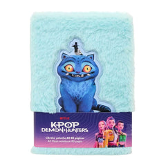 Safta K-Pop Demon Hunters Bloc de Notas - Formato A5 - Tapas de Peluche - 80 Paginas - 21x14.8cm - Color Azul Claro