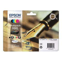 Epson T1636 Pack of 4 Original Ink Cartridges - C13T16364012