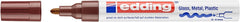 Edding 750 Marcador Permanente - Ponta Redonda - Traço entre 2 e 4 mm. - Tinta Opaca - Secagem Rápida - Cor Castanho