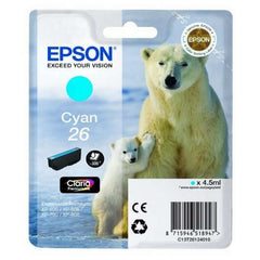 Epson T2612 (26) Cyan Original Ink Cartridge - C13T26124012