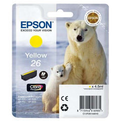 Cartucho de tinta original Epson T2614 (26) amarelo - C13T26144012