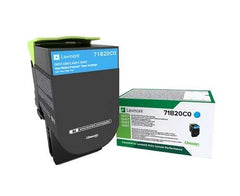 Lexmark CS317/CS417/CS517/CX317/CX417/CX517 Cartucho de toner original ciano - 71B20C0/71B0020