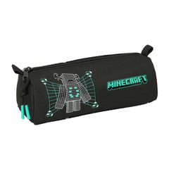 Safta Minecraft Screen Pencil Case - 1 Zip Compartment - 21x8x7cm - Black