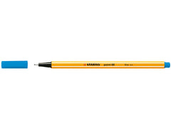 Stabilo Point 88 Rotulador de Punta Fina de Fibra - Trazo de 0.4 mm - Tinta con Base de Agua - Color Azul